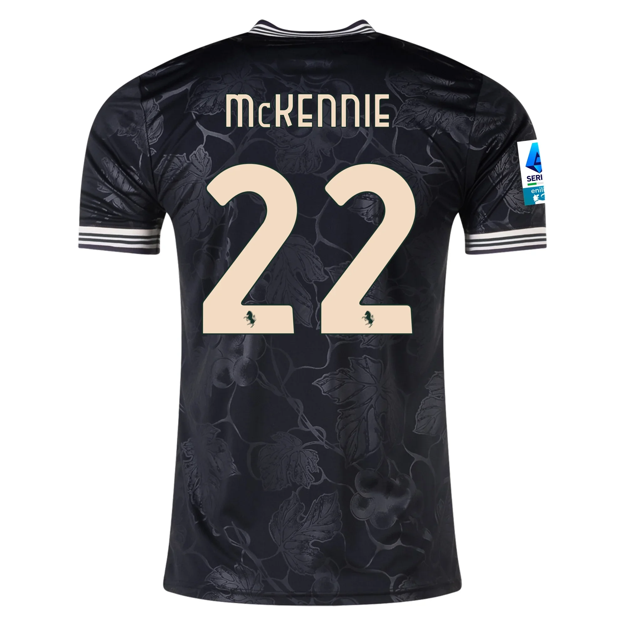 adidas Juventus Weston McKennie Third Jersey w/ Serie A Patch 25/26 (Black)