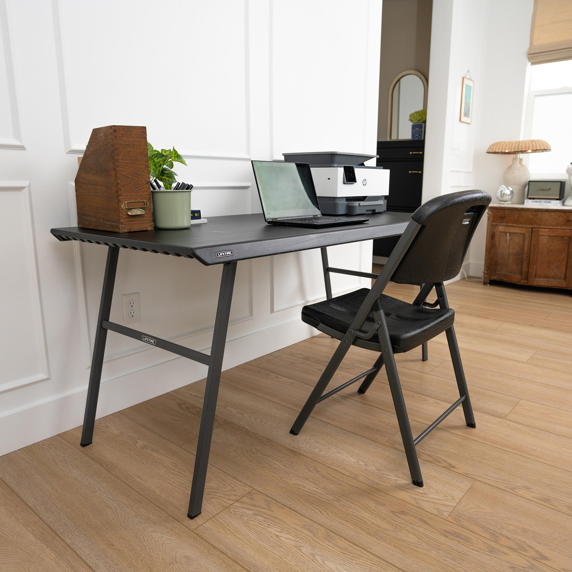 Lifetime 5 ft. Folding Home Office Desk, Black (80957)