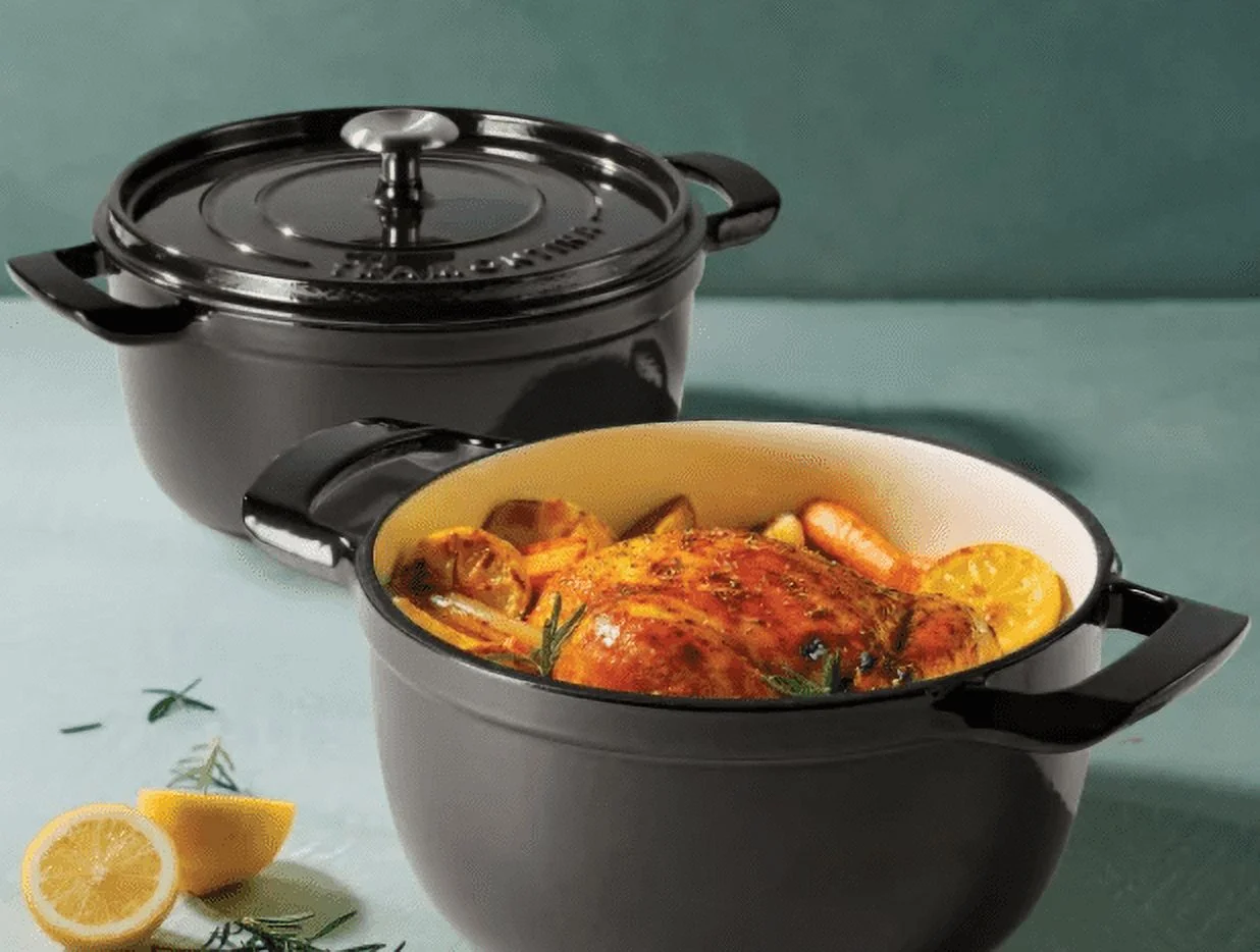Tramontina 4-quart & 6-quart Enameled Cast Iron Round Dutch Oven, 2-pack