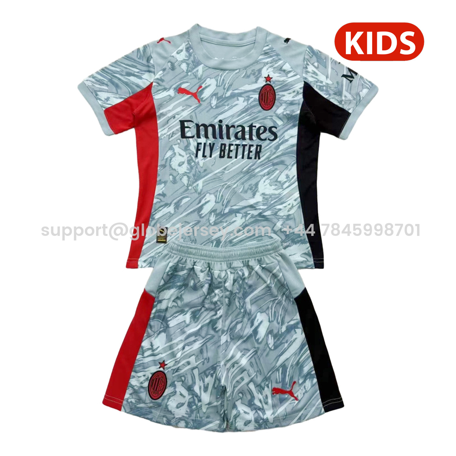 AC Milan 25-26 Blue Goalkeeper Kids Kit