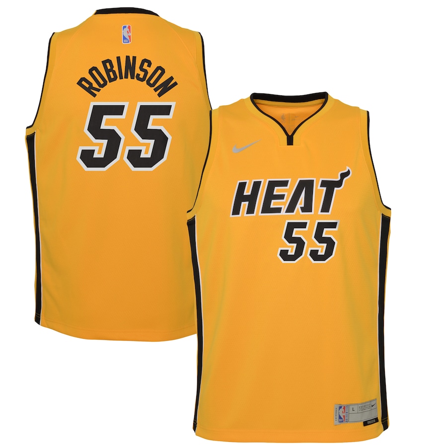 Youth Miami Heat Duncan Robinson  Trophy Gold 2020/21 Swingman  Jersey - Earned Edition