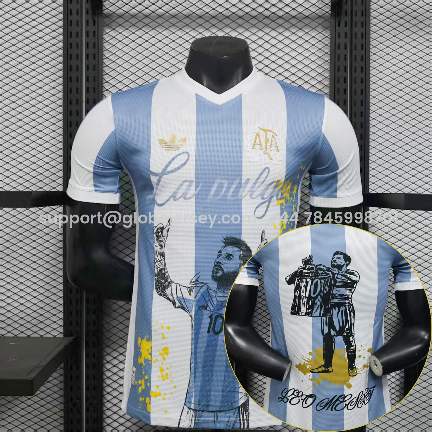 Argentina 25-26 50th Anniversary Messi Graffiti Special Jersey - Player Version