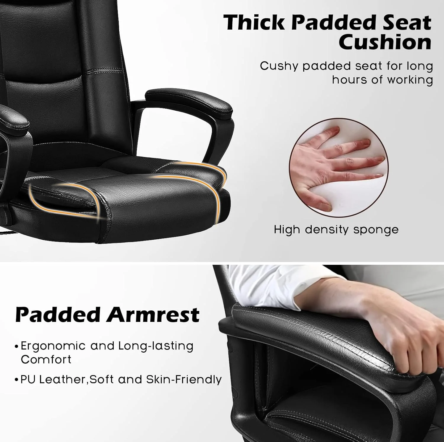 Bossin Big and Tall Home Office Computer chair for Adults, High Back Desk Chair for Heavy Duty 400 LBS