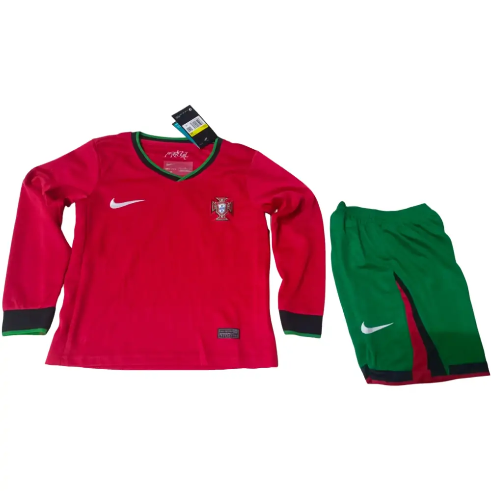 2024/25 Portugal Home Long Sleeve Children's Jersey 1:1 Thai Quality