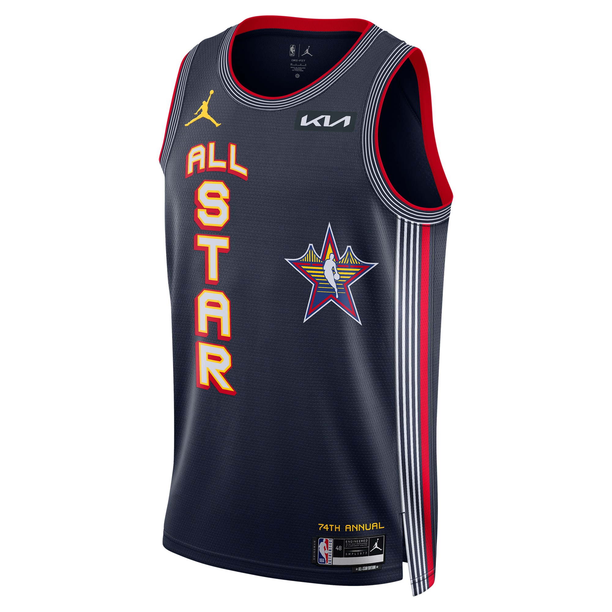 Custom Brand Navy 2025 NBA All-Star Game Swingman Jersey
