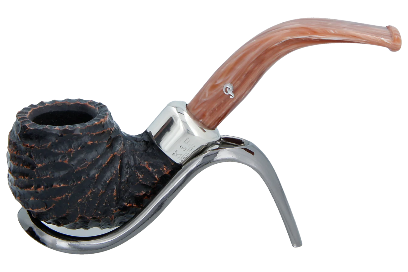 Peterson of Dublin Derry Rusticated Briar Smoking Pipe - Shape 03 - 9mm