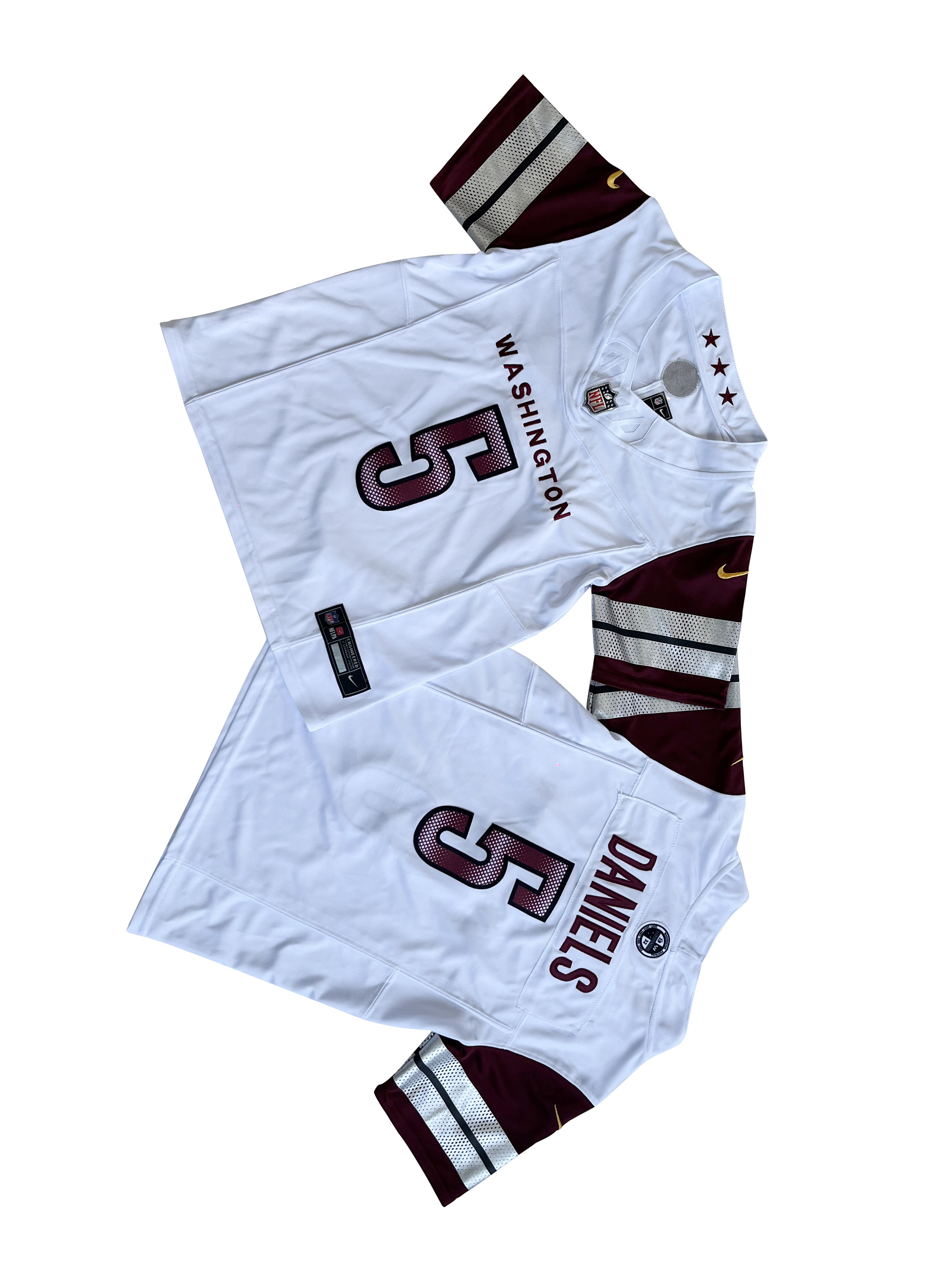 Youth Washington Commanders Jayden Daniels White Vapor F.U.S.E. Limited Jersey