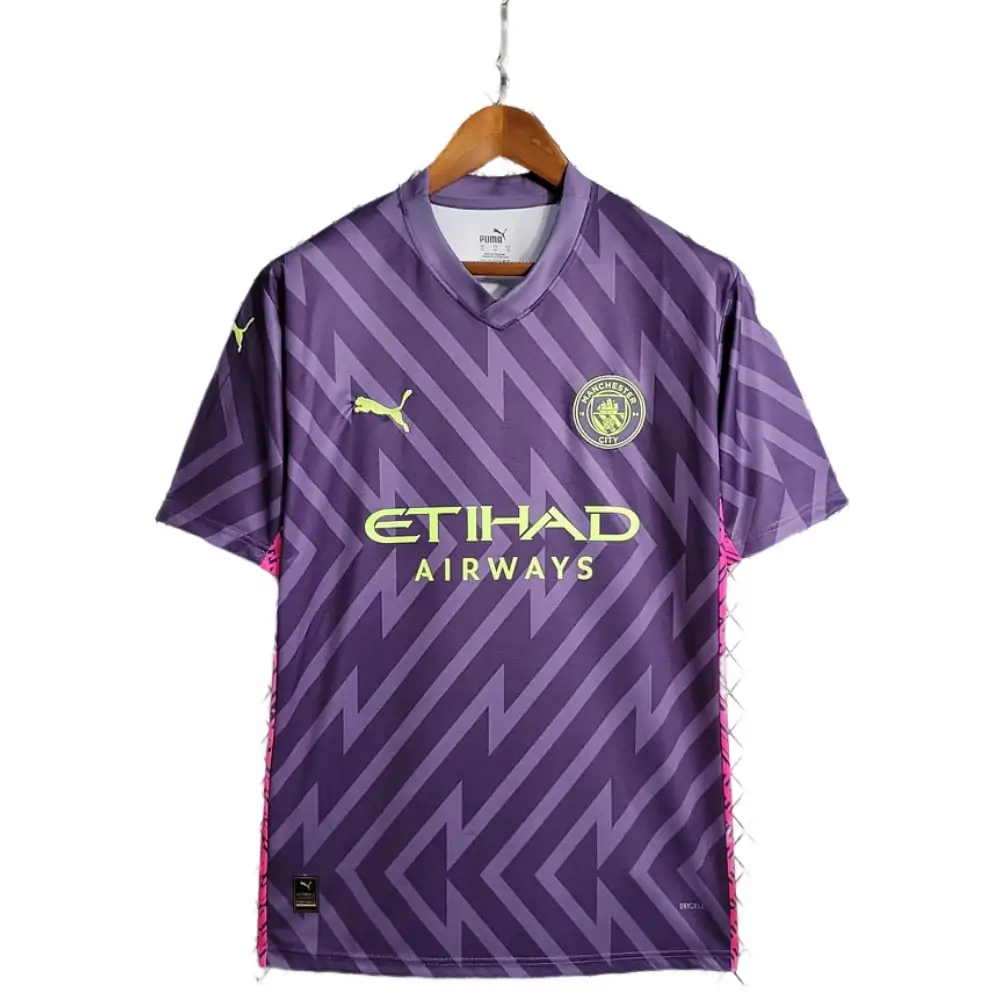 2023/2024 Manchester City Goalkeeper Purple Football Shirt 1:1 Thai Quality-Fans