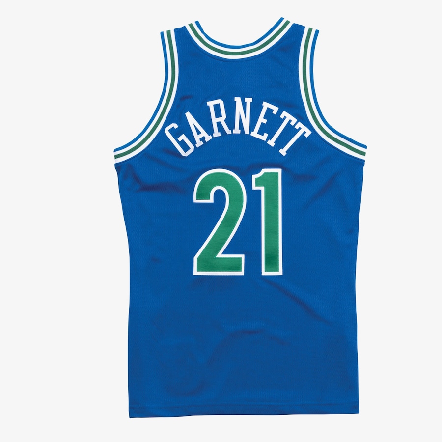 Men's Kevin Garnett Blue Minnesota Timberwolves 1995/96 Authentic Jersey