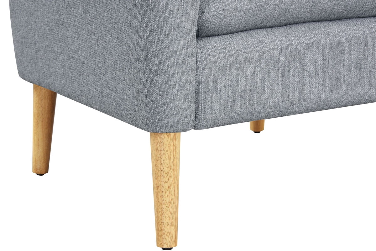 Mainstays Round Arm Accent Chair, Gray Linen