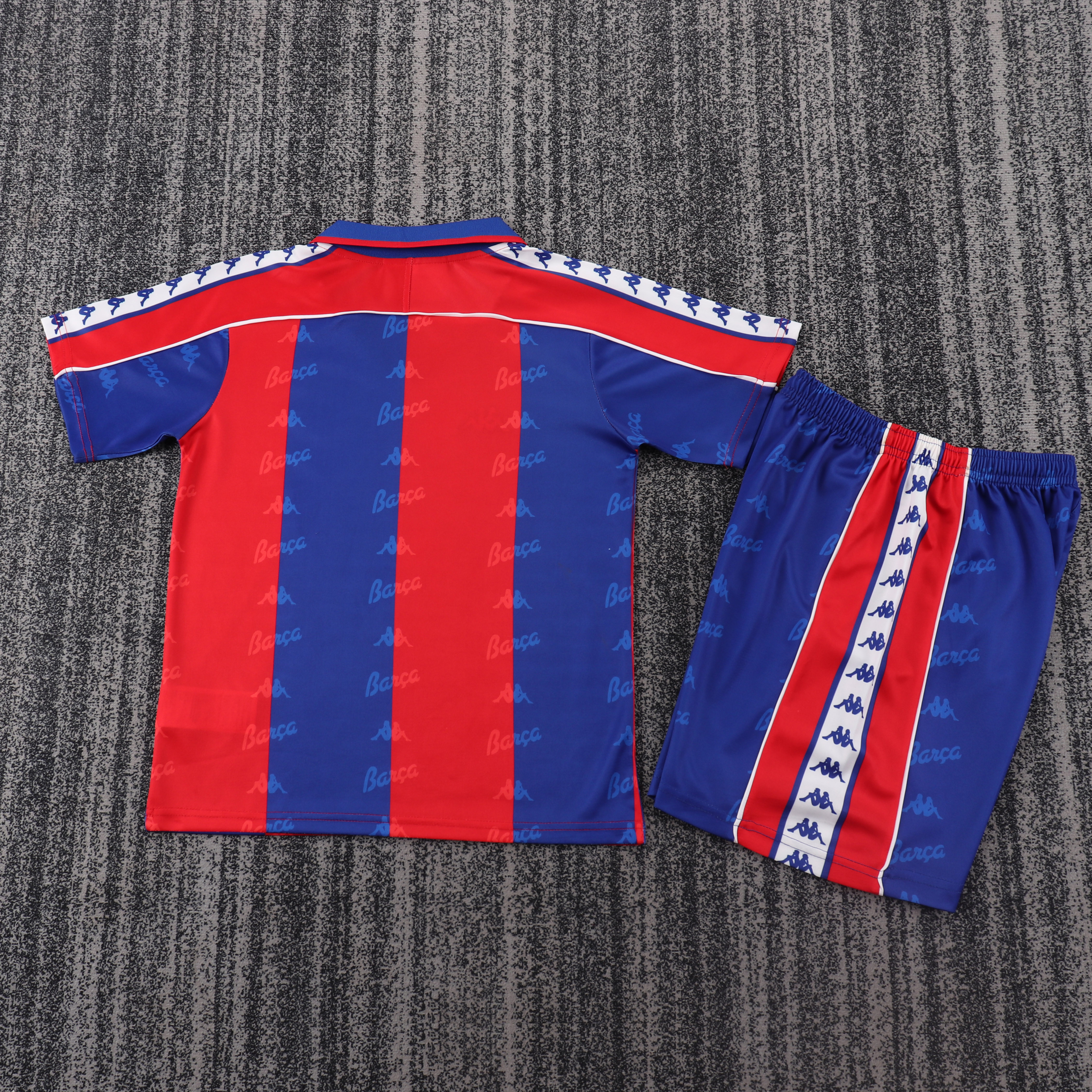1992-95 Barcelona Home Retro Children's Jersey Set - Fans Edition