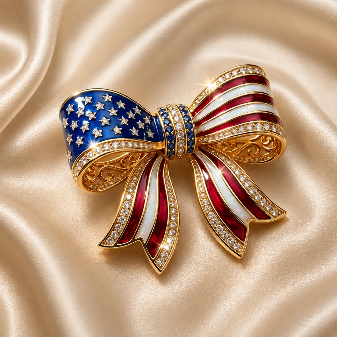America’s 250th Anniversary Rhinestone Flag Pin