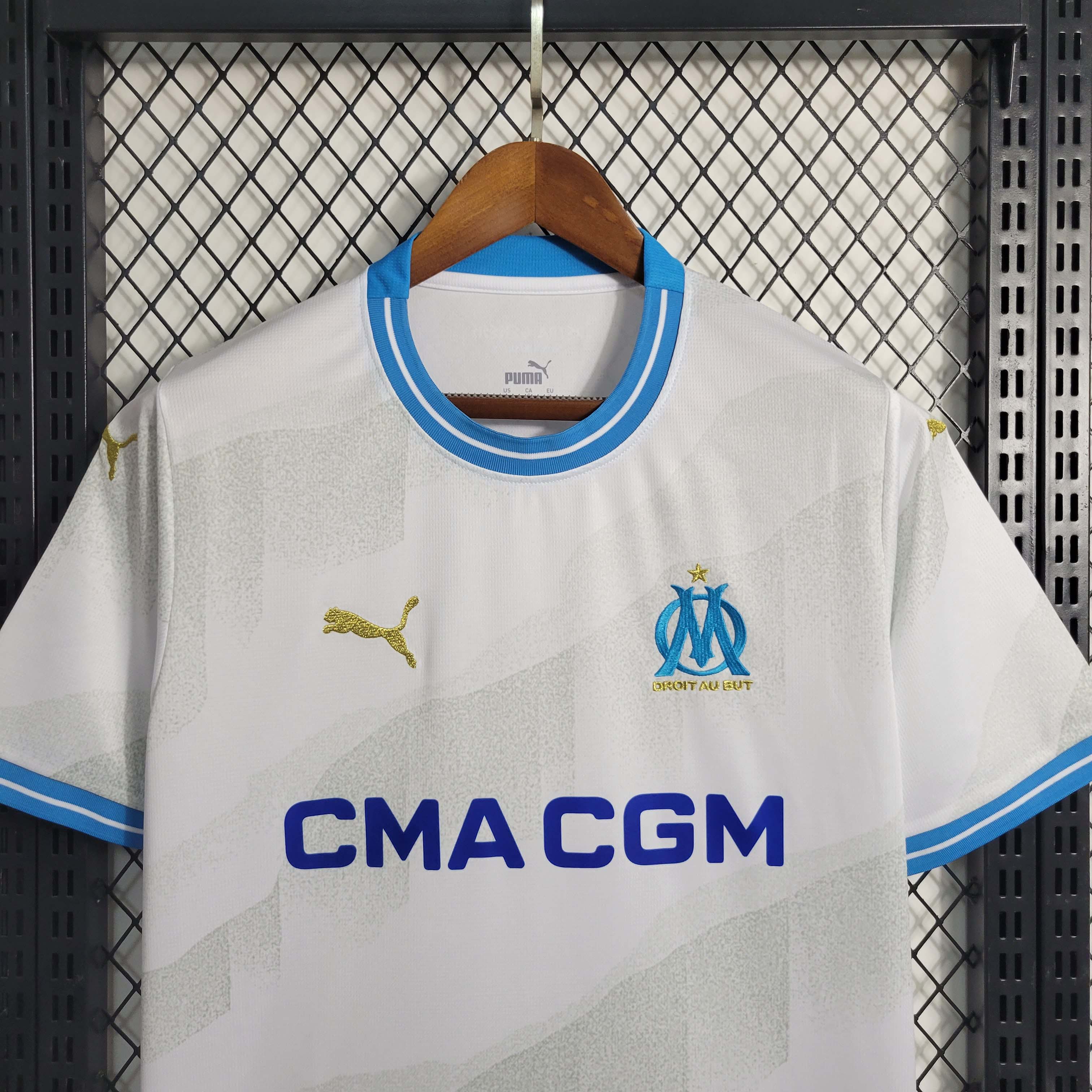 2023/24 Olympique de Marseille Home Football Jersey - Fans Edition