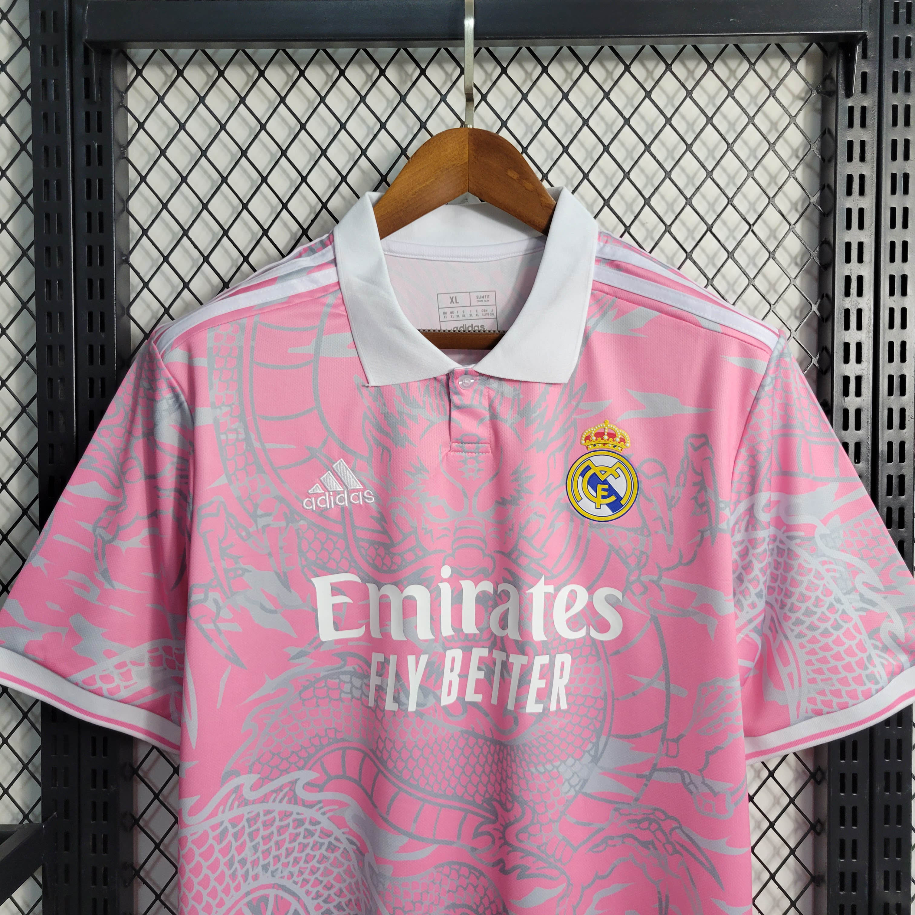 2023/2024 Real Madrid Chinese Dragon Pink Football Shirt - Fans Edition