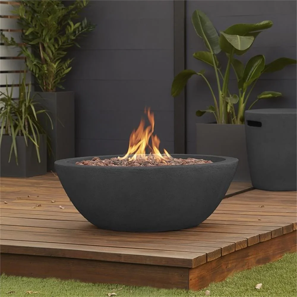 Real Flame Riverside Propane Fire Bowl in Glacier Gray