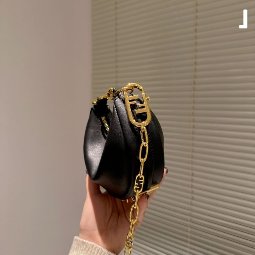 Fendi Fendigraphy Bag Black 4.9 Inches 7AS089A5DYF1HEJ