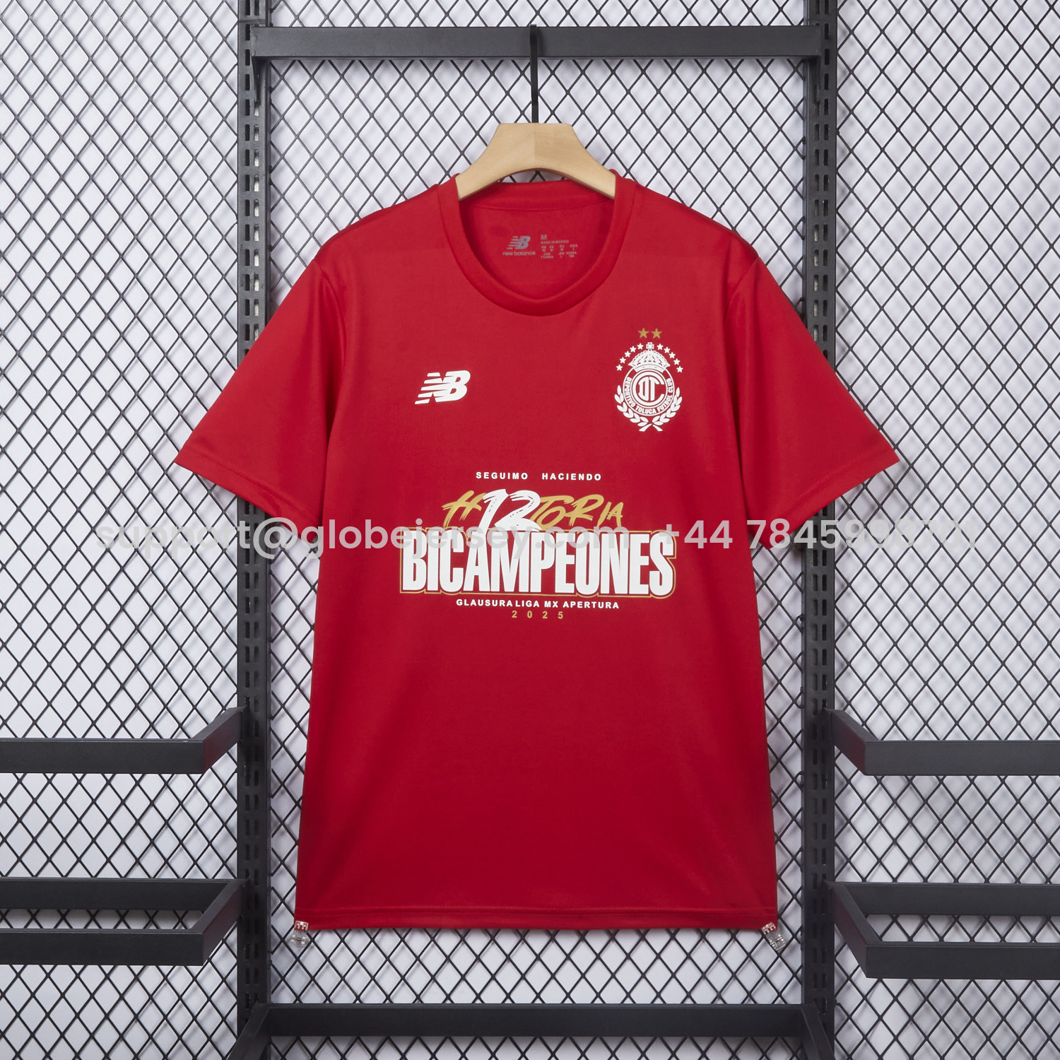 Toluca 25-26 Red Champion Commemorative Jersey - Fans Version