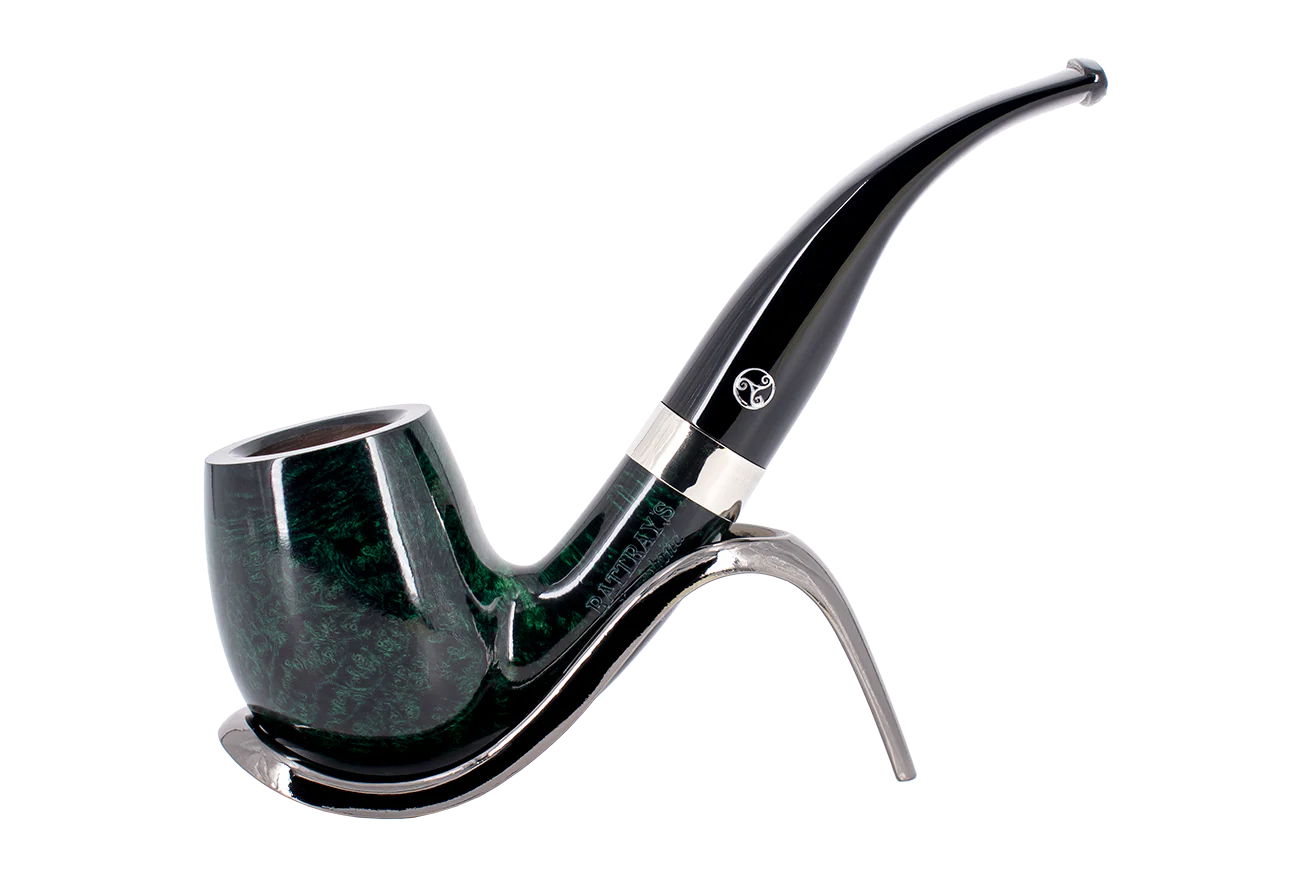 Rattray's Lowland 63 Green Smooth Bent 9mm Pipe