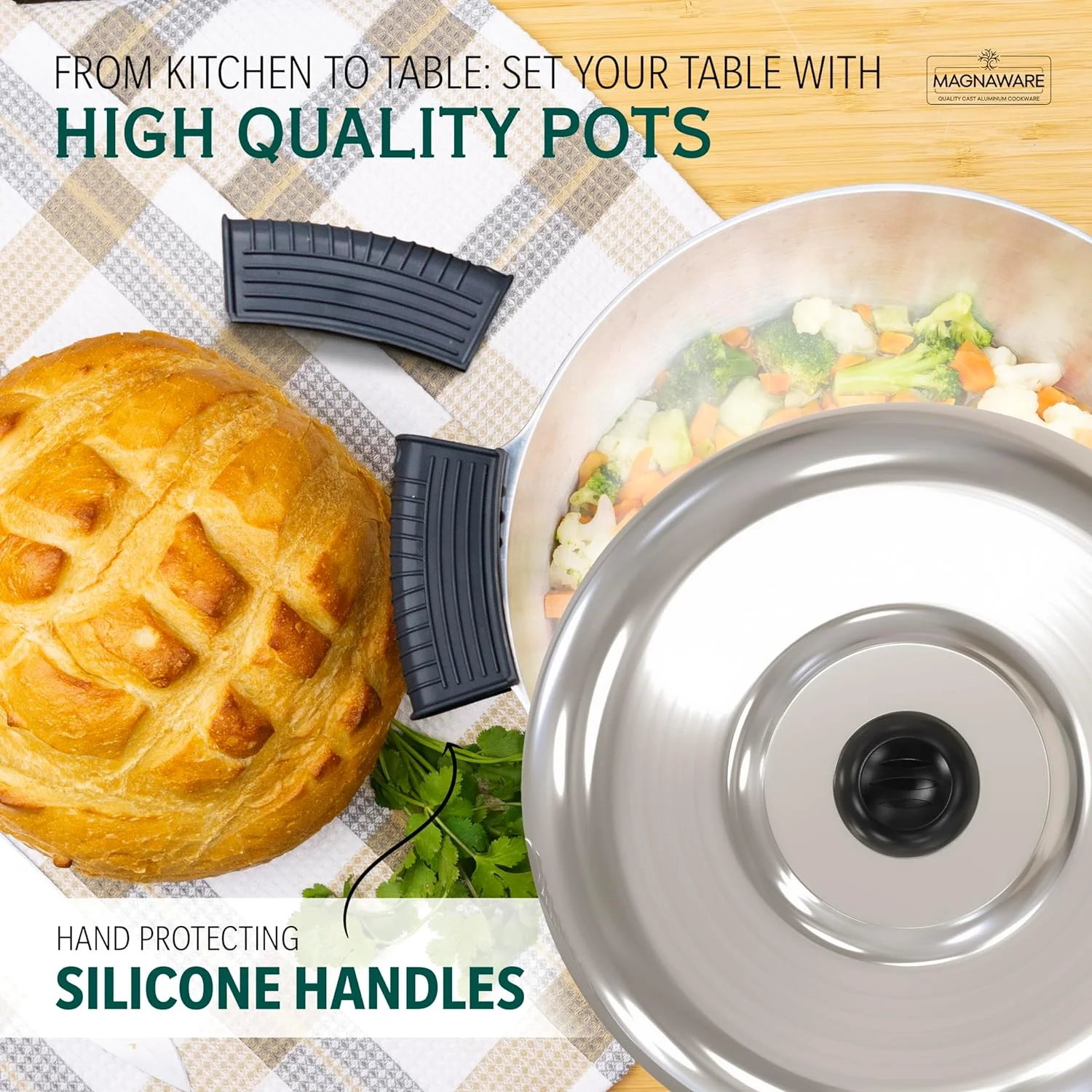 Magnaware 3qt Rust-Resistant Cast Aluminum Dutch Oven