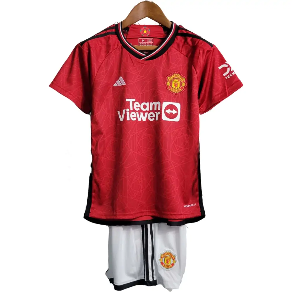 2023/2024 Manchester United Home Football Shirt 1:1 Thai Quality Kids Size