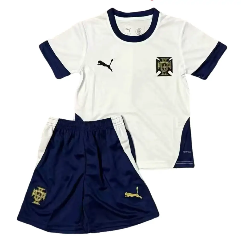 2025-26-Portugal Training Suit White-Jersey-Children's Kit
