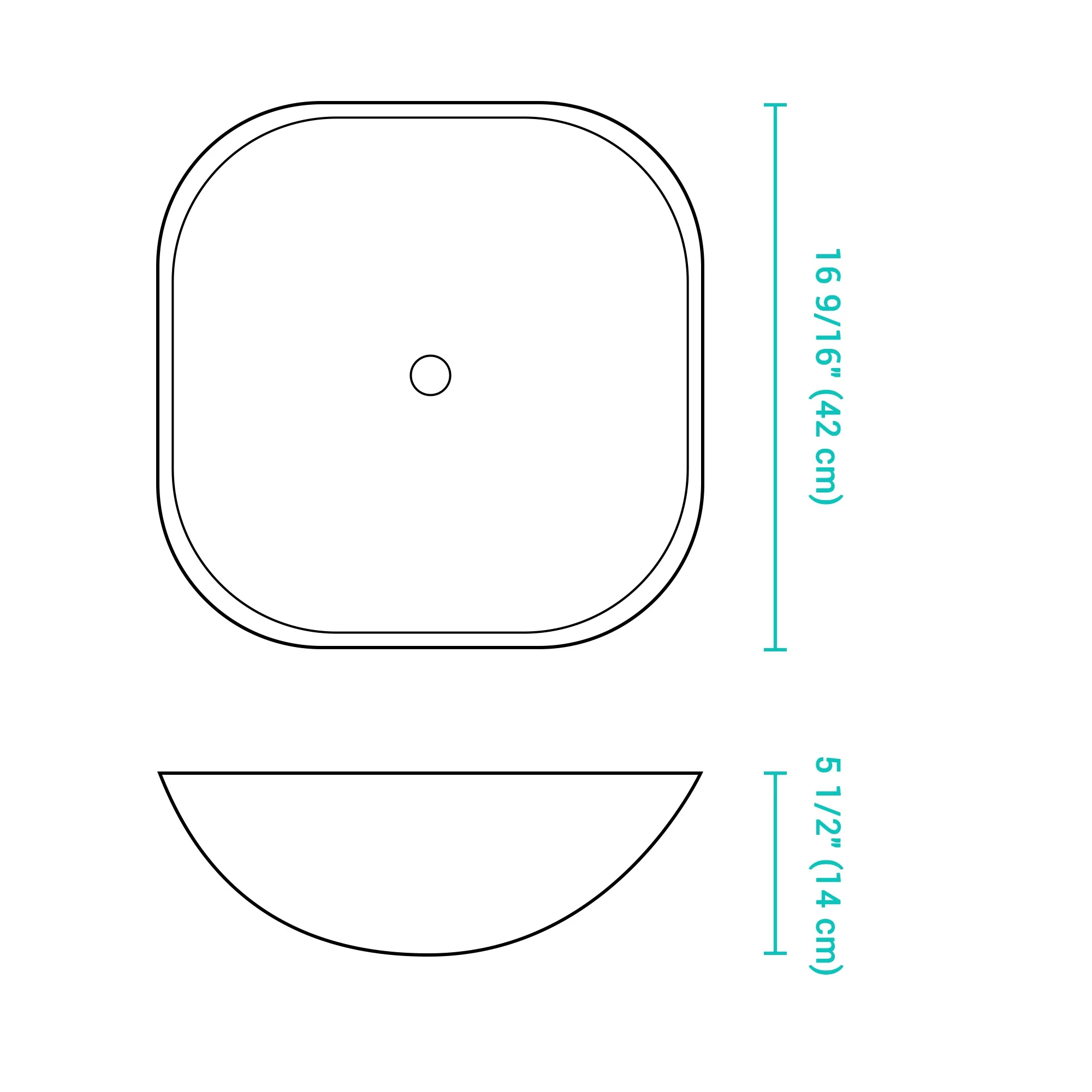 Aquaterior 2 Pack Square Tempered Glass Above Counter Vessel Bowl Vanity Sink