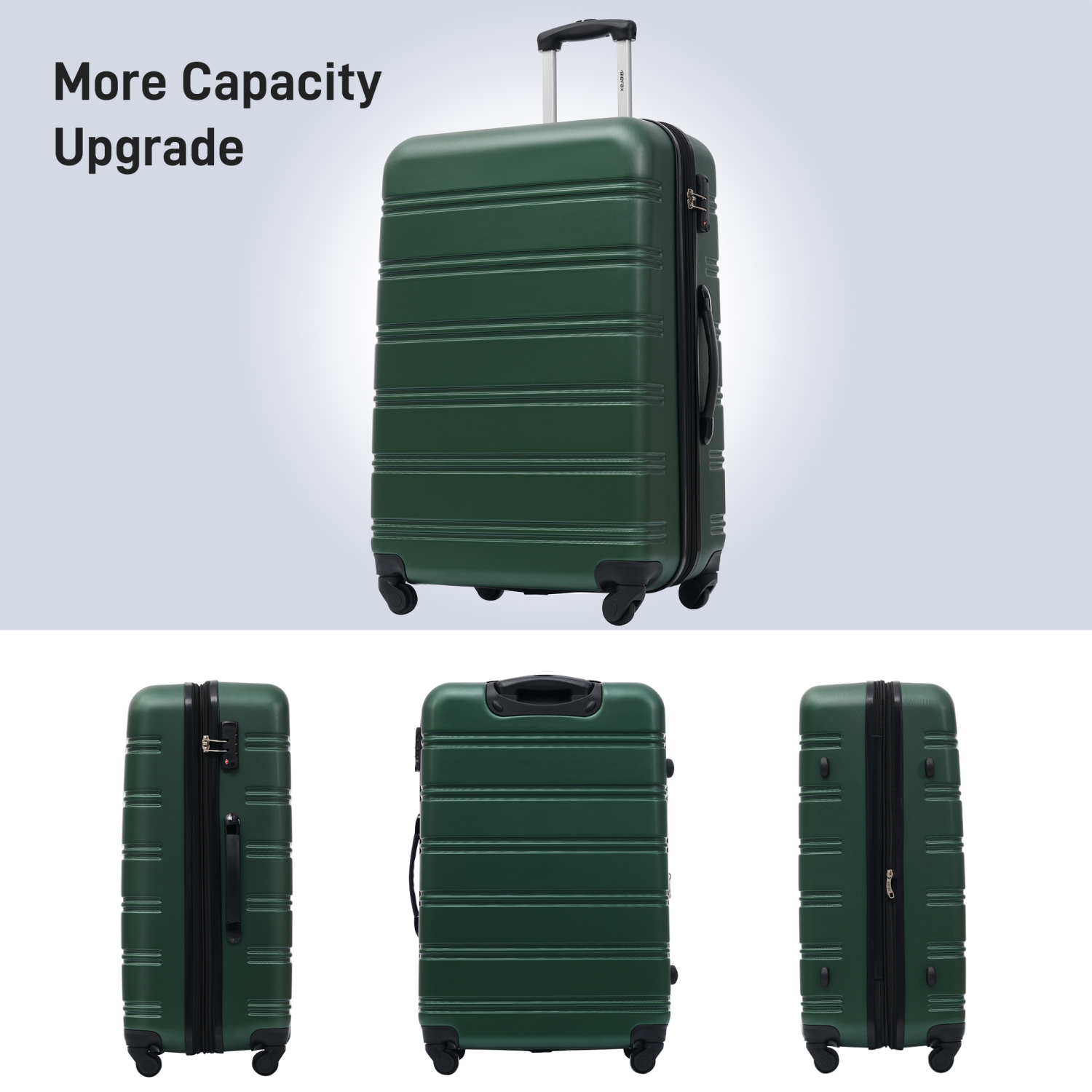 Luggage Sets 3 Piece, Hardside Expandable Ultra Durable PC Lightweight Carry On, Travel Suitcase Set with TSA Lock Spinner Wheels, Multicolor Purple
