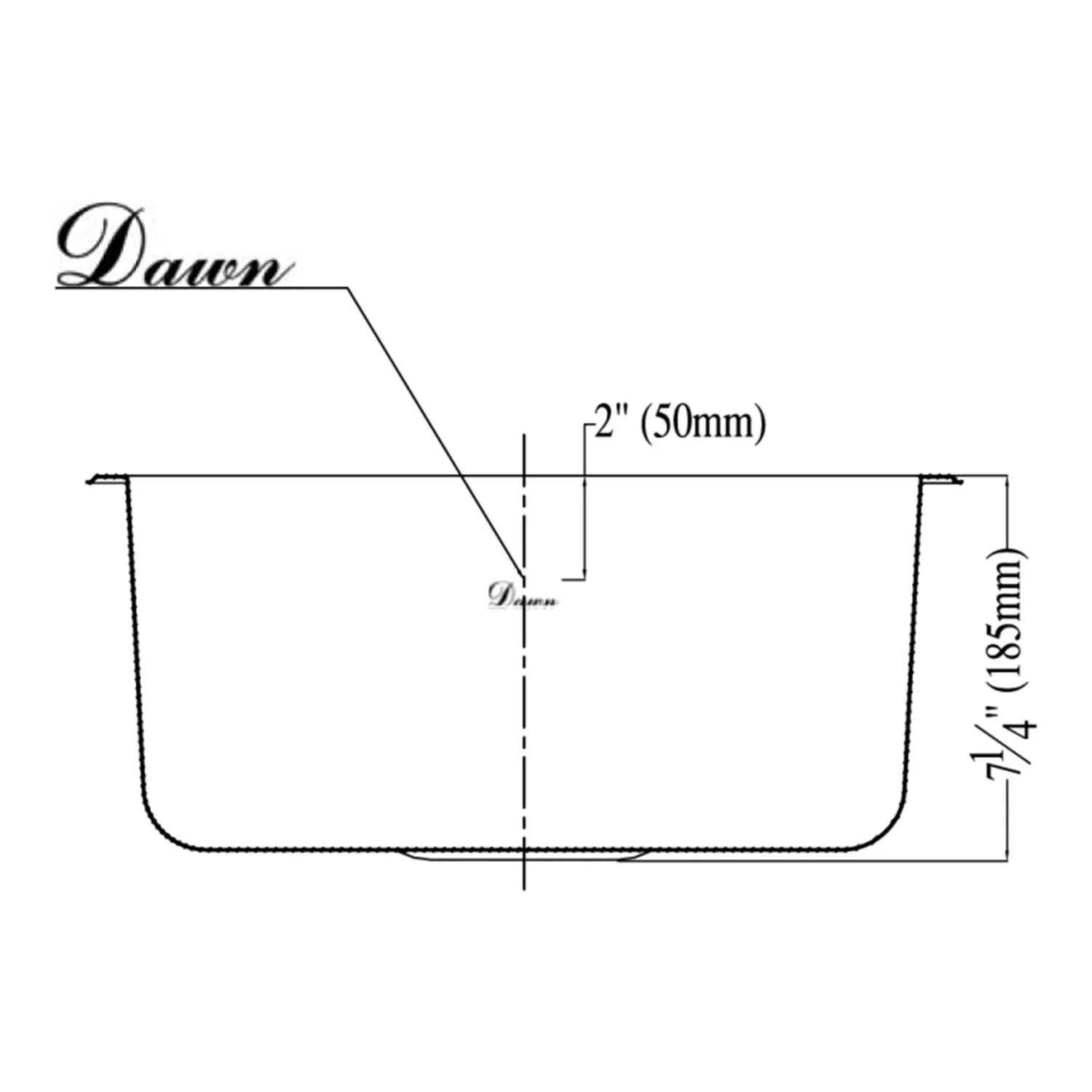 Dawn? Top Mount Round Single Bowl Bar Sink