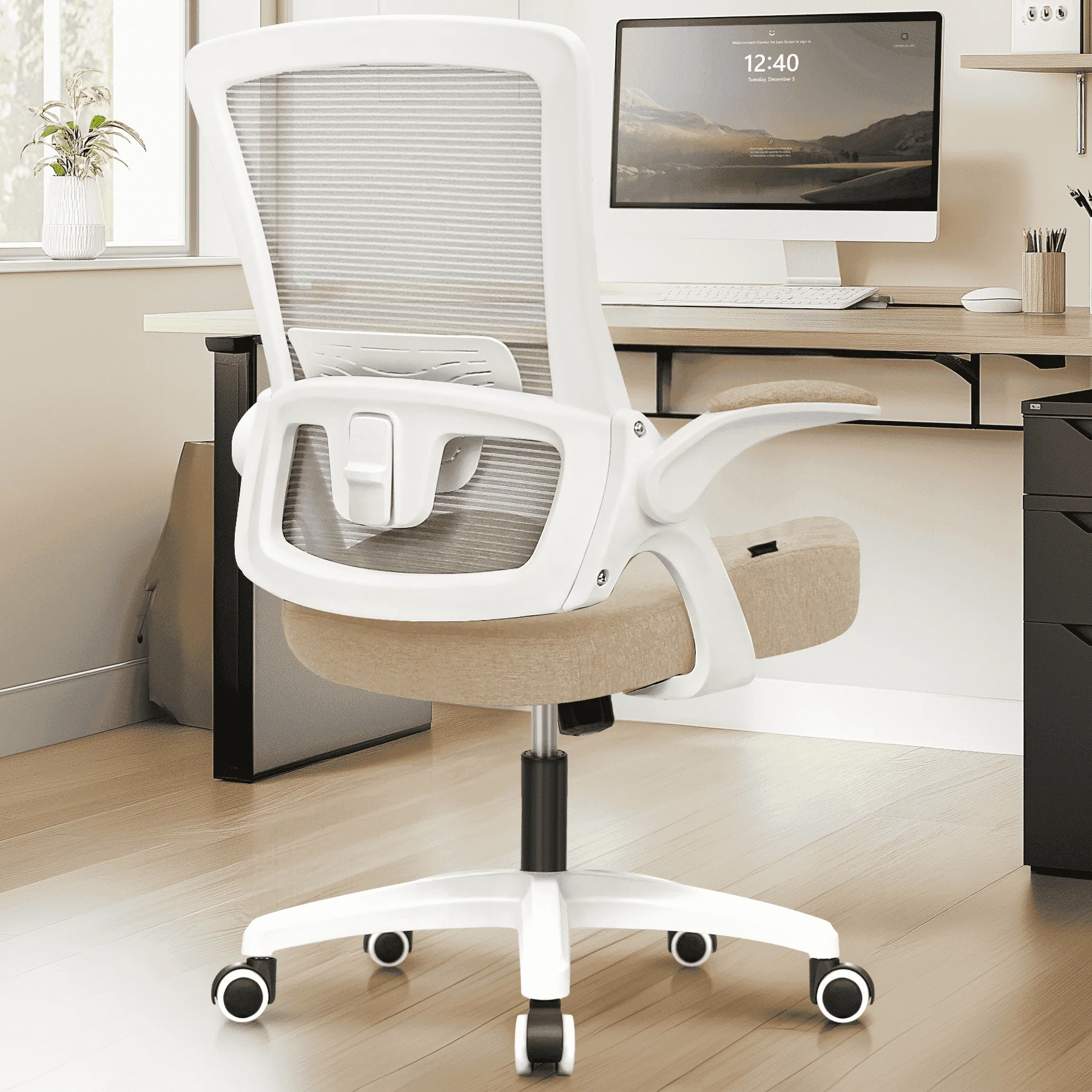 NEO CHAIR Ergonomic Office Chair, Adjustable High Back Mesh Desk Chair with Flip-up Arms, Black