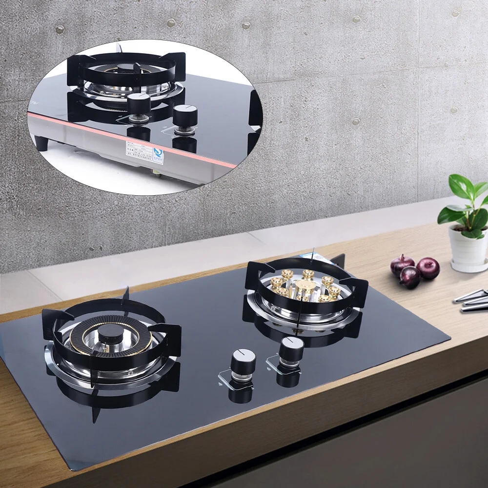 2-Burner Natural Gas Stove, Built-in Gas Cooktop Stove for Home Kitchen