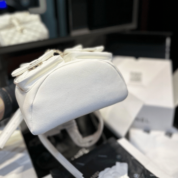 Chanel 23P Duma Backpack White 8.3 Inches