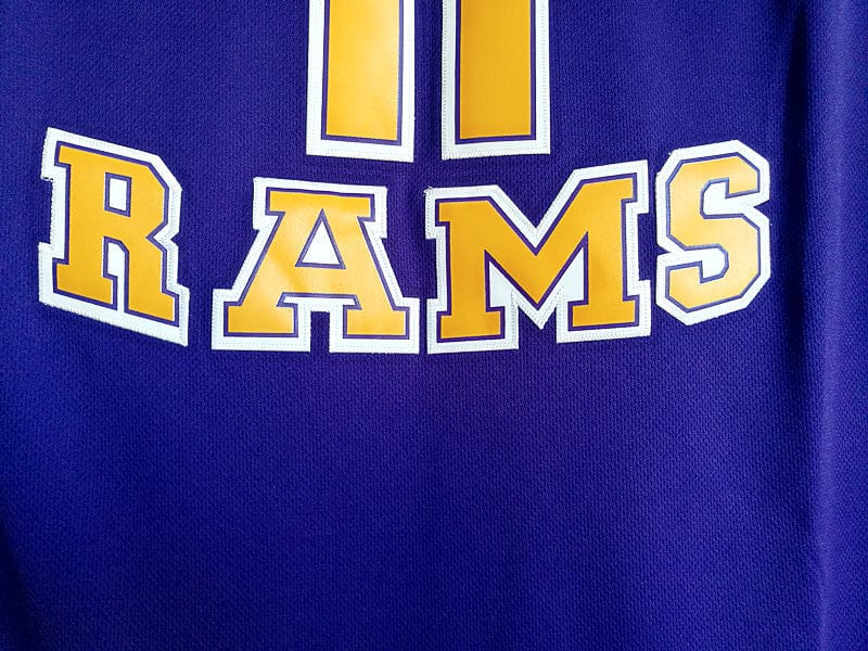 John Wall High School No. 11 Purple Embroidered Jersey