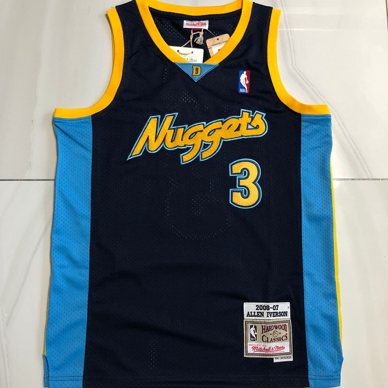 Allen Iverson Denver Nuggets Black and blue 3 MN