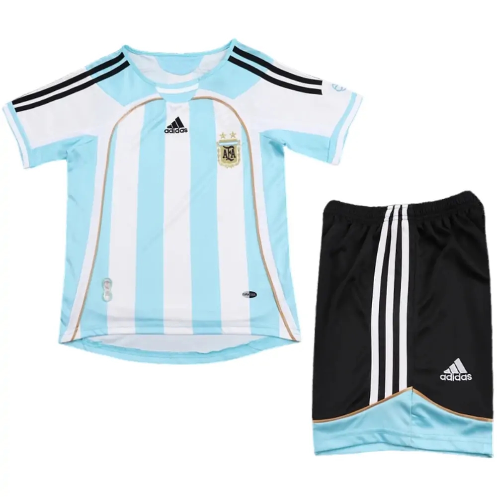 2006-07 Argentina Home Retro Children's Jersey Set - Fans Edition