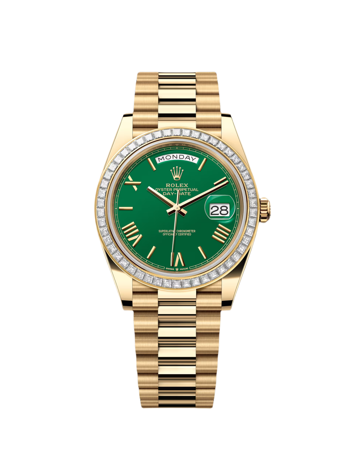 【Super Clone】RLX Day-Date 40mm 228398TBR-0039 Green Dial President Watch