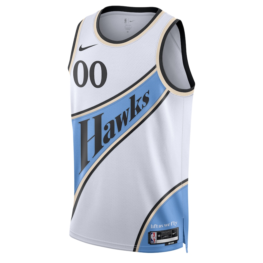 Unisex Atlanta Hawks  White 2024/25 Custom Swingman Jersey - City Edition