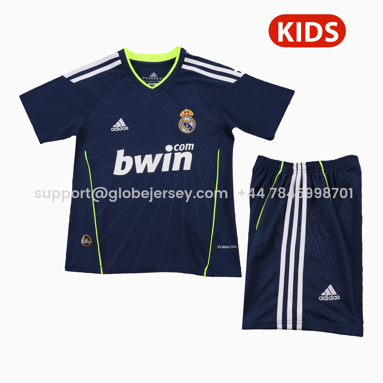 Retro Real Madrid 2010-11 Away Kids Kit