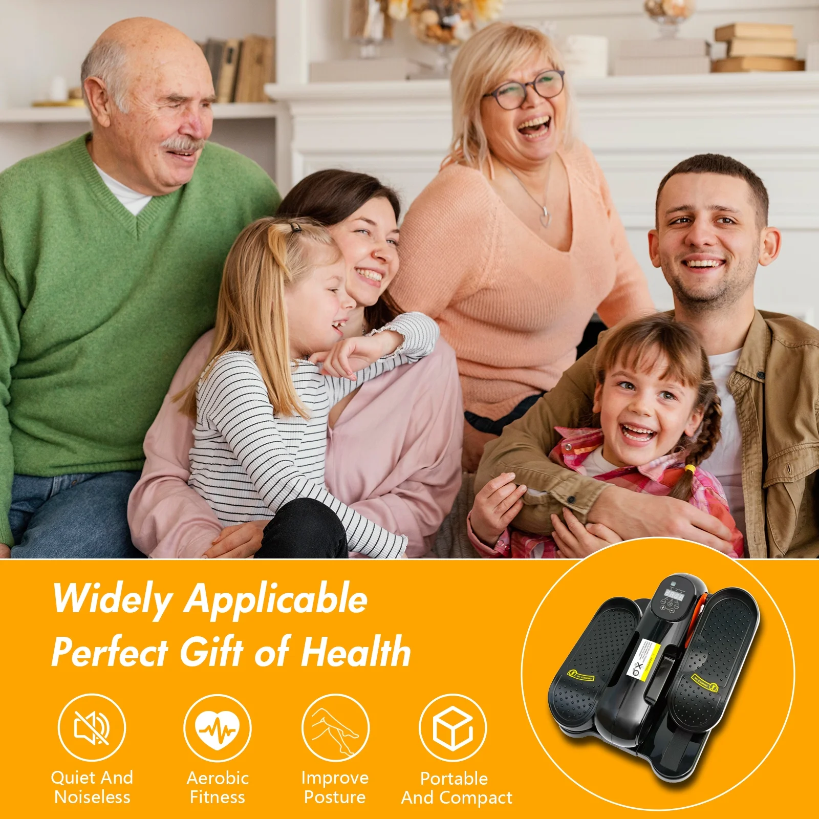CATGOOD Under Desk Elliptical, Electric Seated Foot & Leg Pedal Exerciser While Sitting for Seniors