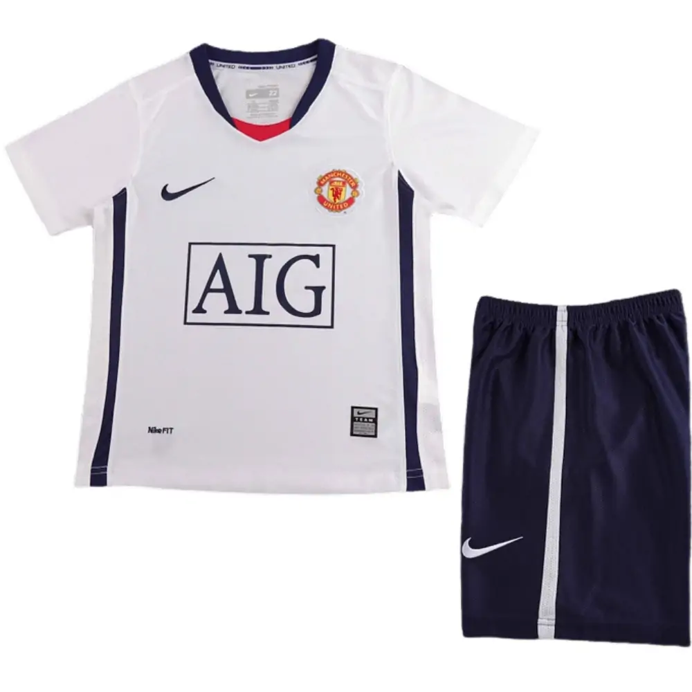 2008-09 Manchester United Away Match Retro Children's Jersey Set - Fans Edition