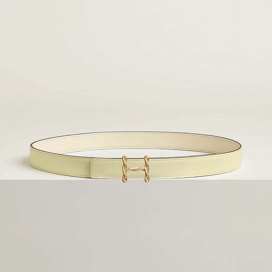 H Torsade belt buckle & Reversible leather strap 24 mm