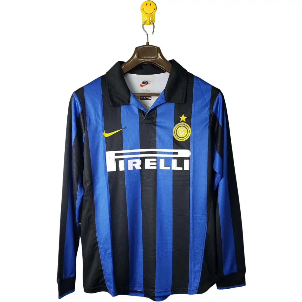 1998/1999 Retro Long Sleeve Internazionale Milan Home Football Jersey 1:1 Thai Quality - Fans Edition
