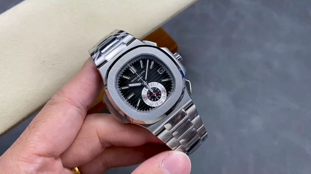 【Super Clone】Patek Philippe Nautilus Chronograph Stainless Steel Black Dial 5980 1A 014