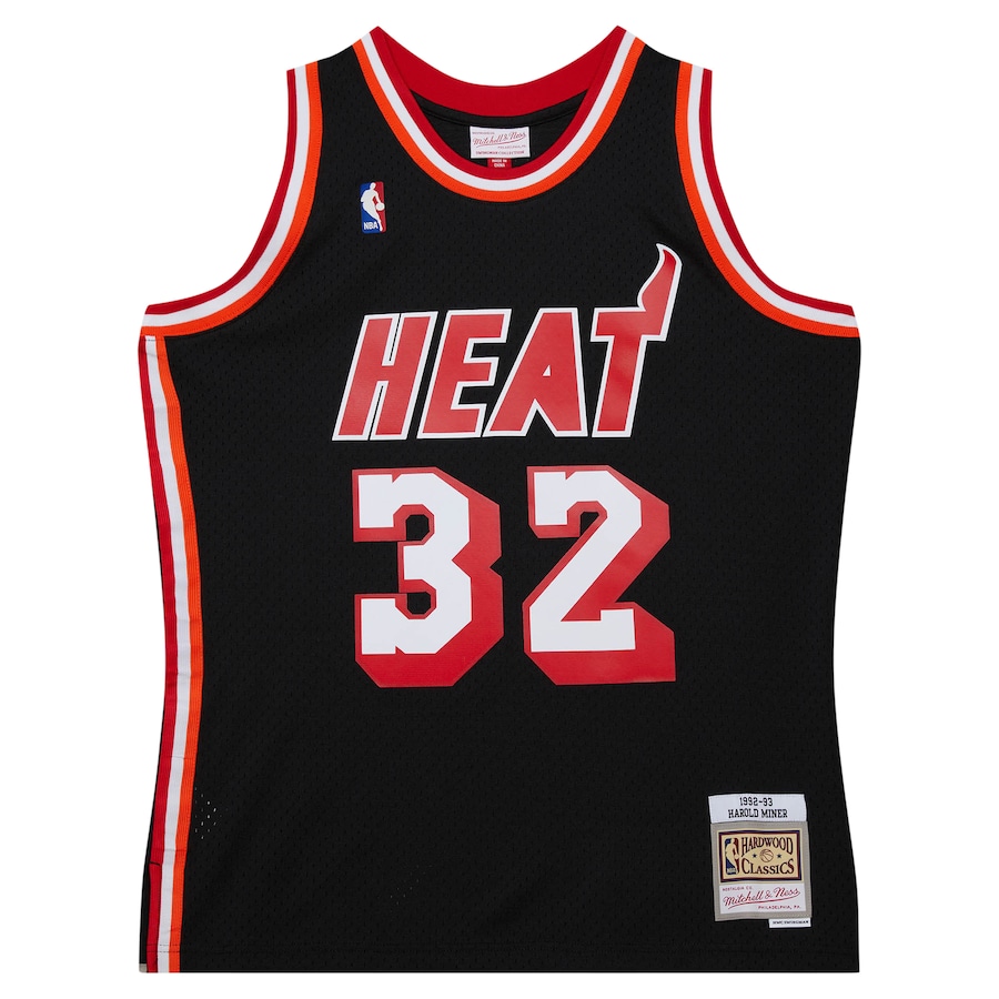 Men's Miami Heat Ray Allen Mitchell & Ness Black 2013/14 Hardwood Classics Swingman Jersey