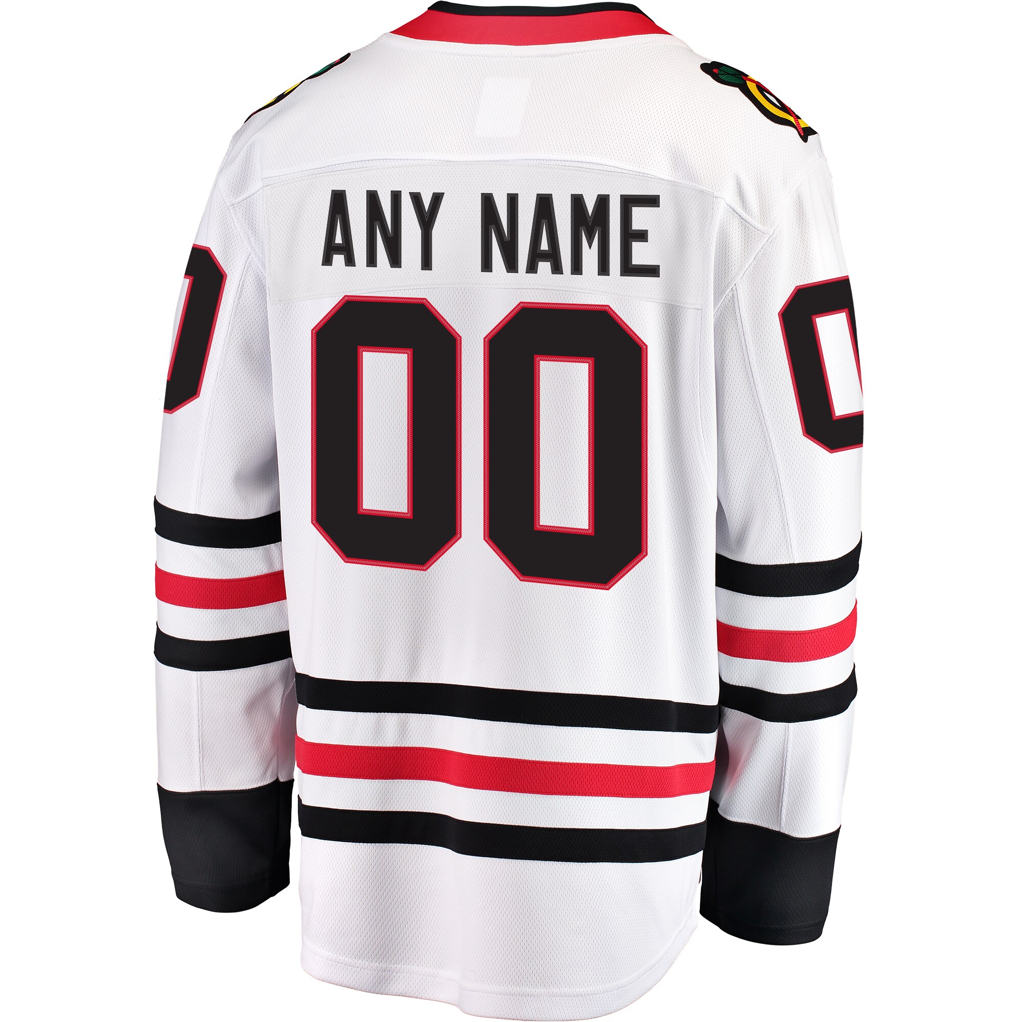 Chicago Blackhawks Fanatics Away Breakaway Custom Jersey – White