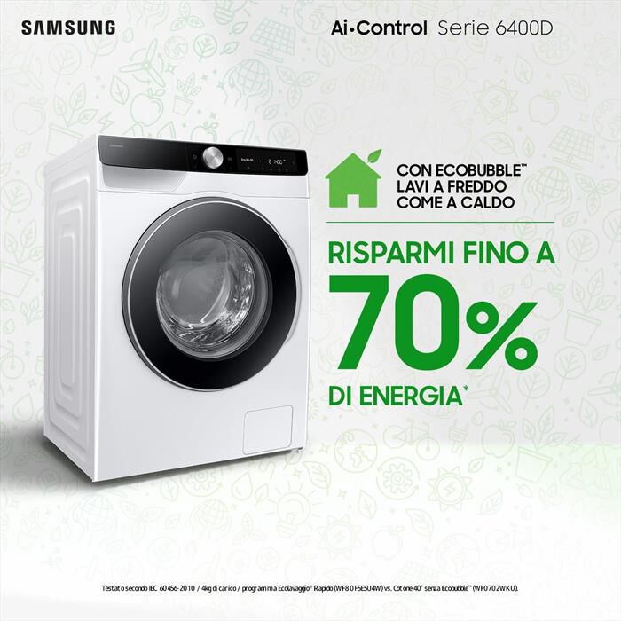 SAMSUNG - Lavatrice WW11DG6B25LKU3 11 Kg Classe A-bianco