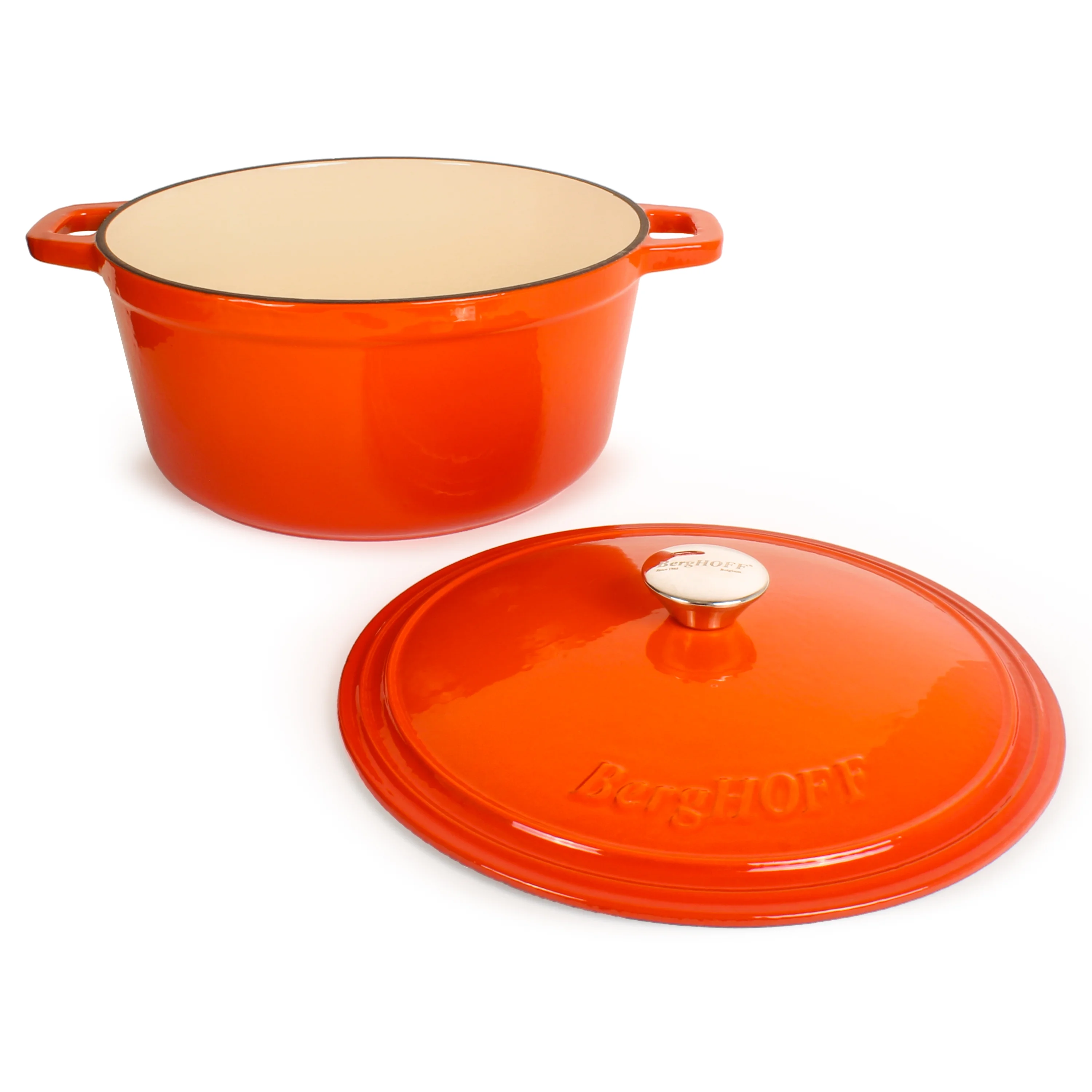 BergHOFF Neo 4Pc Cast Iron Set: 5qt. & 7qt. Covered Dutch Ovens, Green
