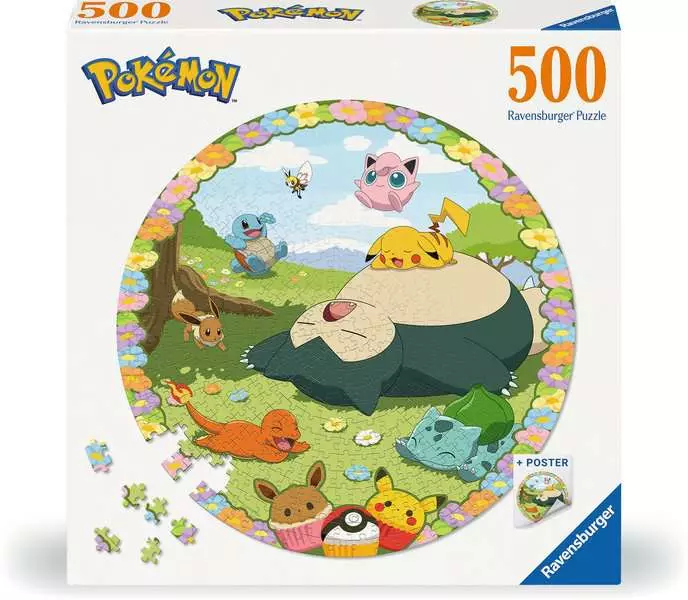 Pokemon, Circular – 500 Piece Jigsaw Puzzle (Ravensburger)