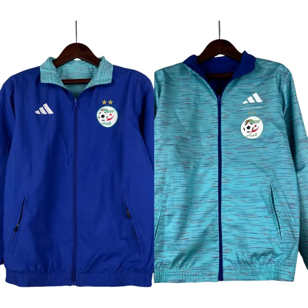 2023-2024 Algeria National Reversible Windbreaker Blue Soccer Jersey 1:1 Thai Quality