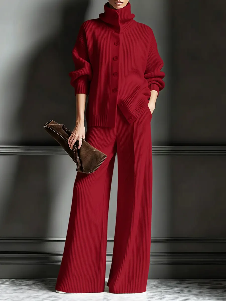 🔥Hot Sale🔥Women's Cozy Cardigan Sweater and Pants Two-Piece Set