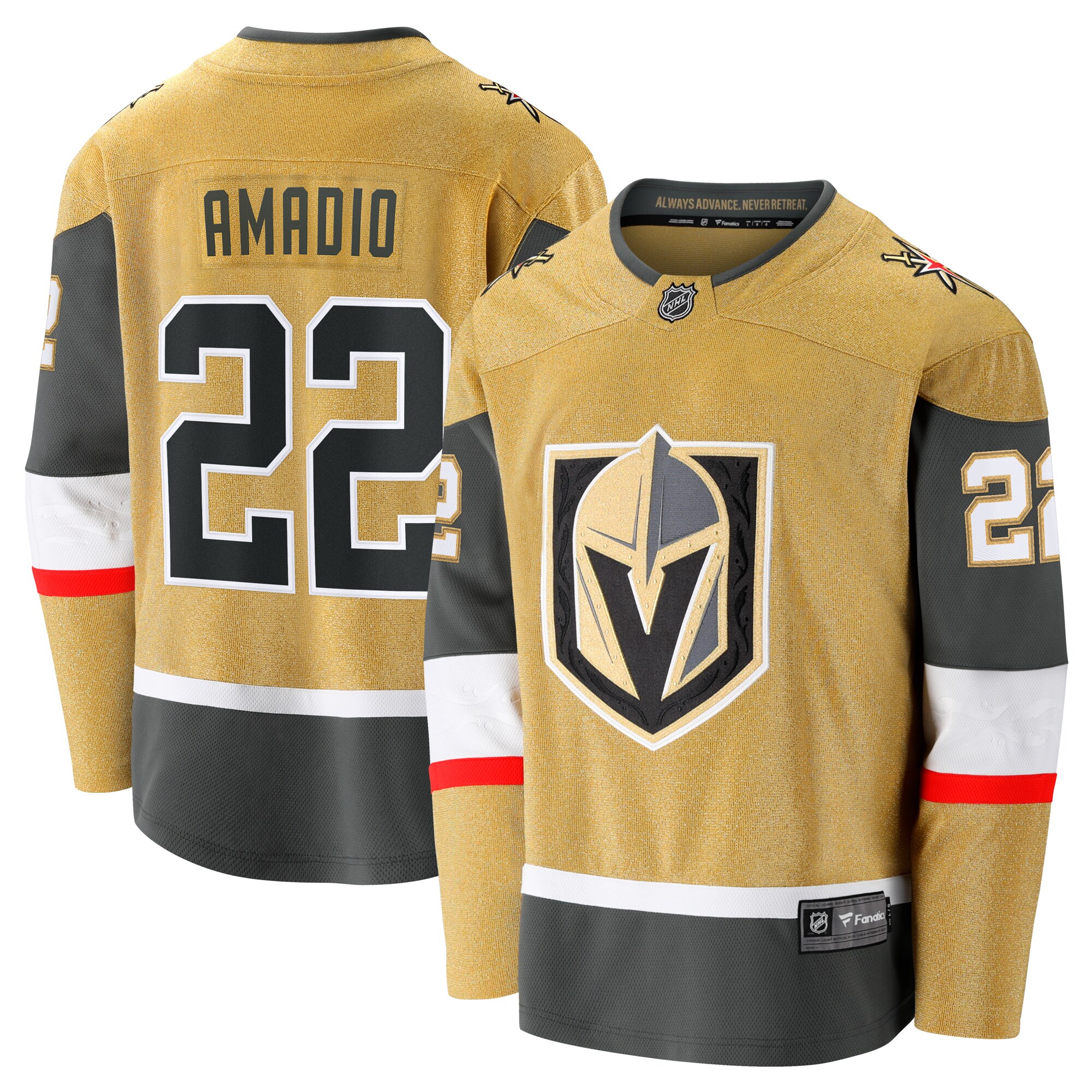 Michael Amadio Vegas Golden Knights Fanatics Home Breakaway Jersey – Gold